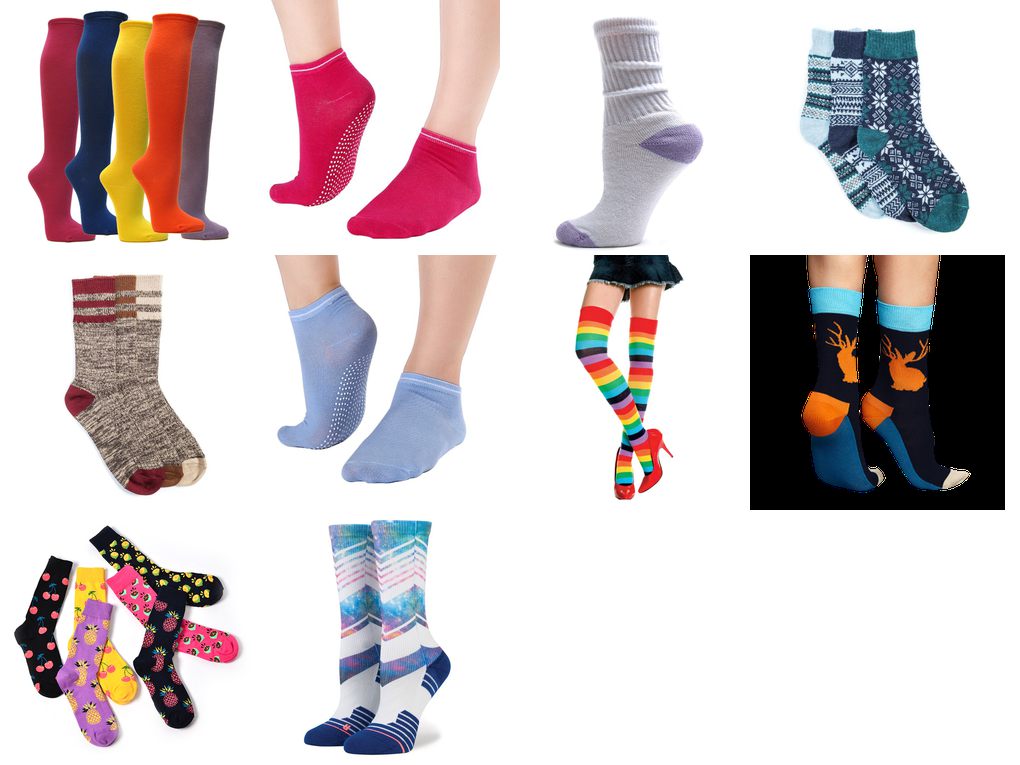 womens colored socks